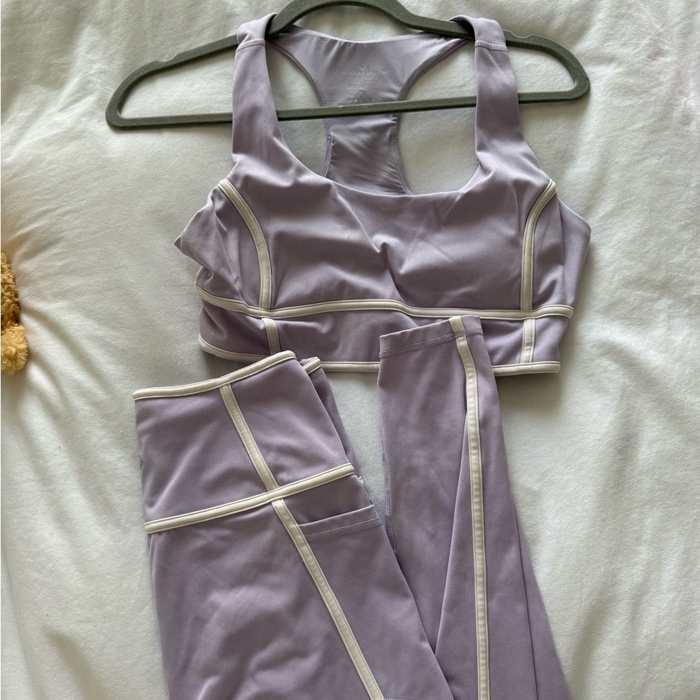 Lavender & White Activewear Set